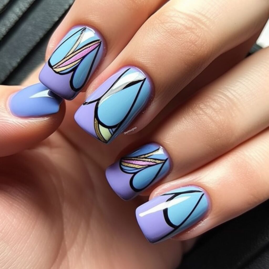 abstract nail art designs