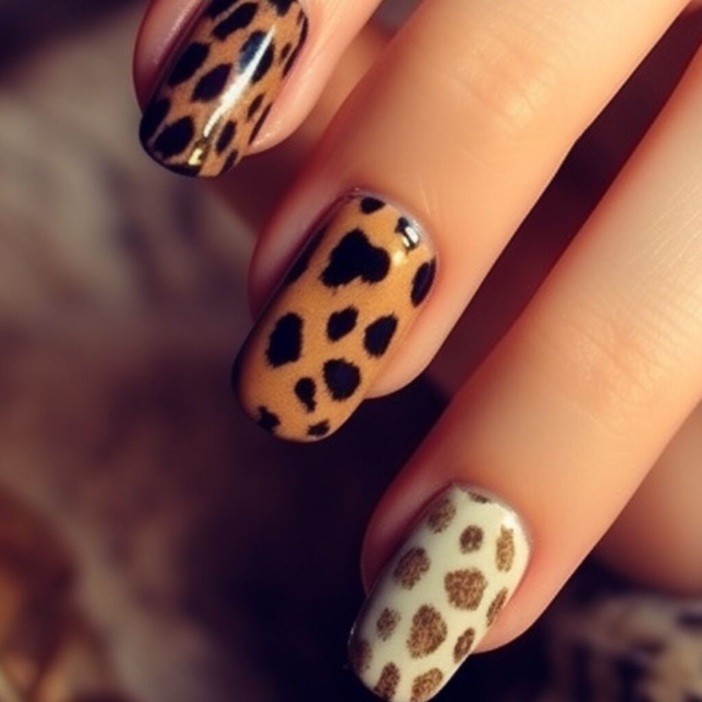 nail designs animal print