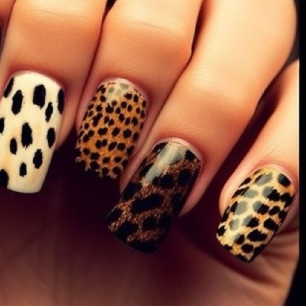 nail designs animal print