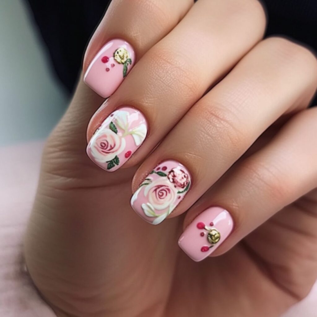 nail designs floral