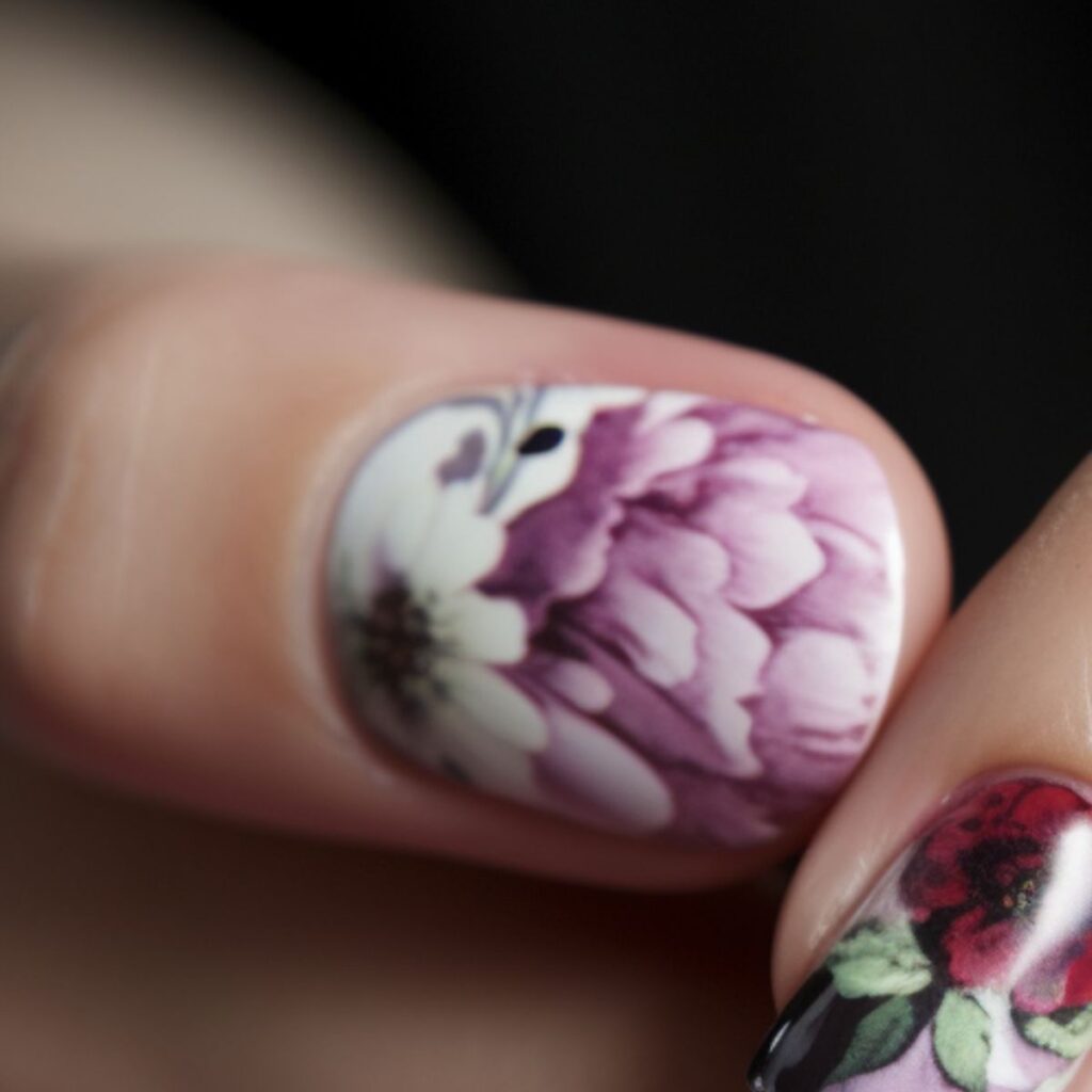 nail designs floral