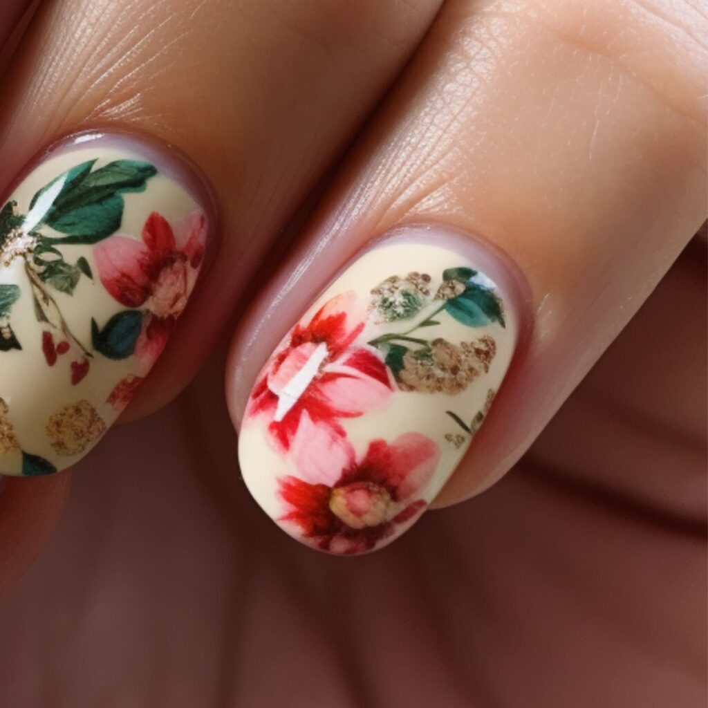 nail designs floral