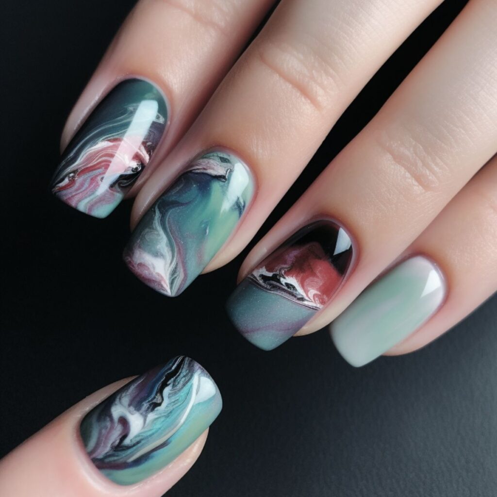 marble nails design