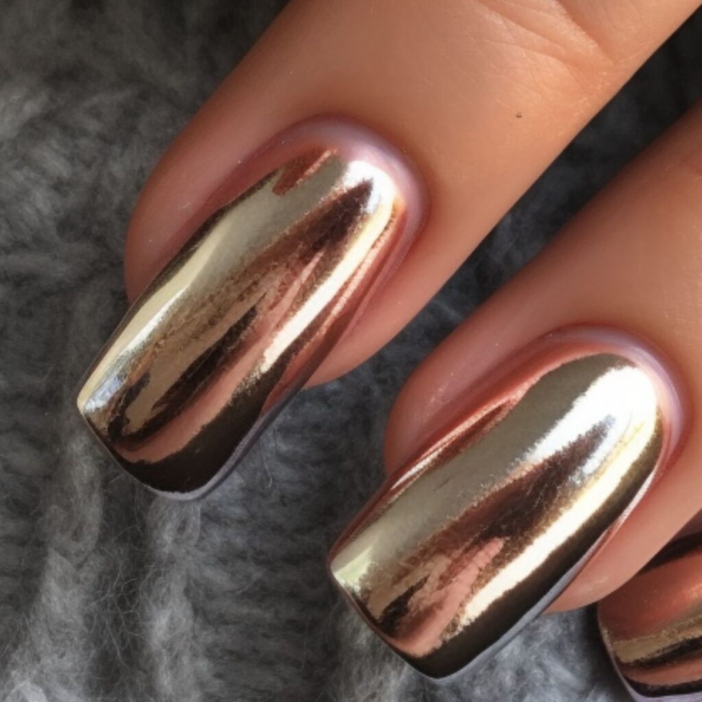 nail designs metallic