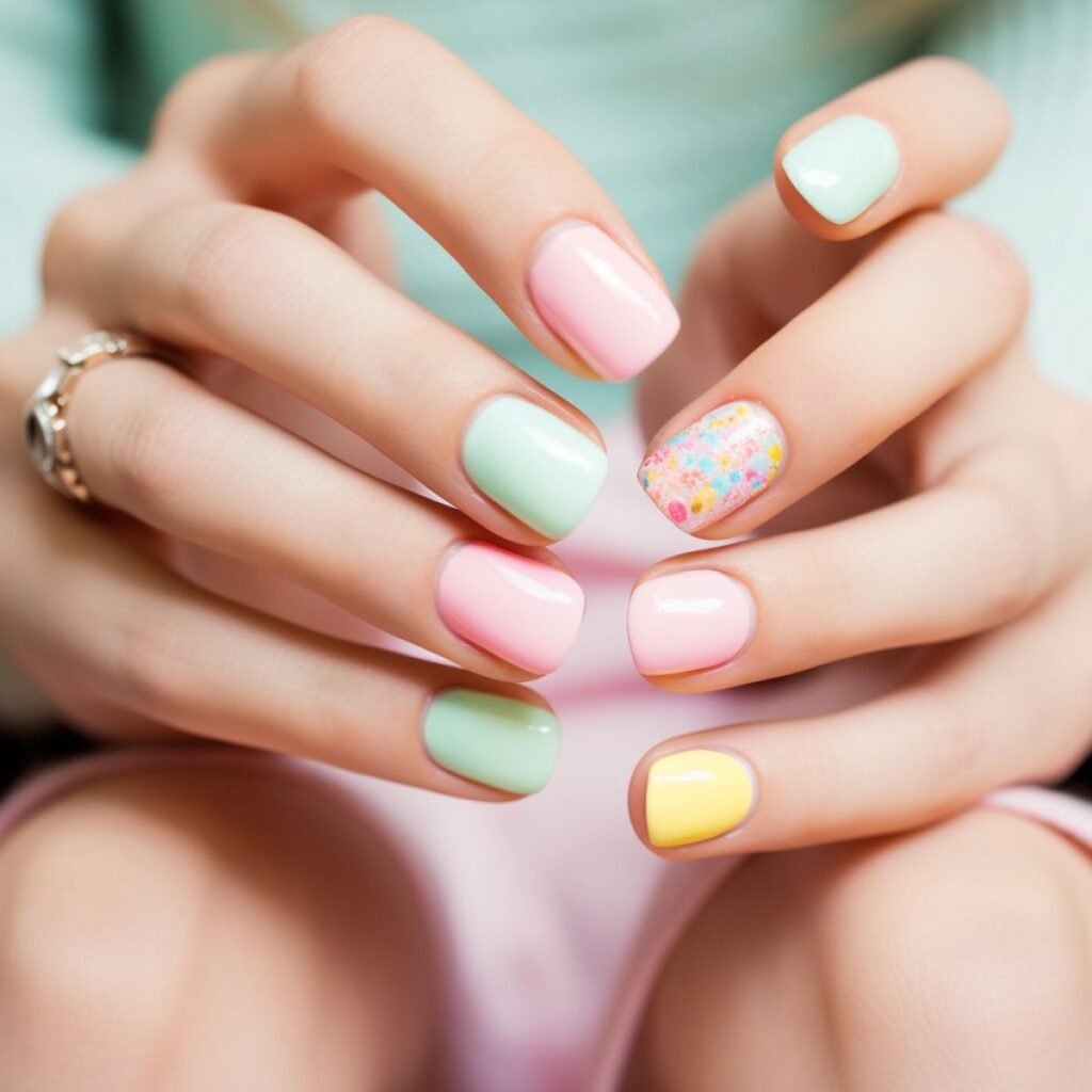 nail designs pastel