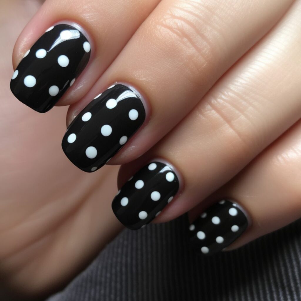 polka dot nail designs