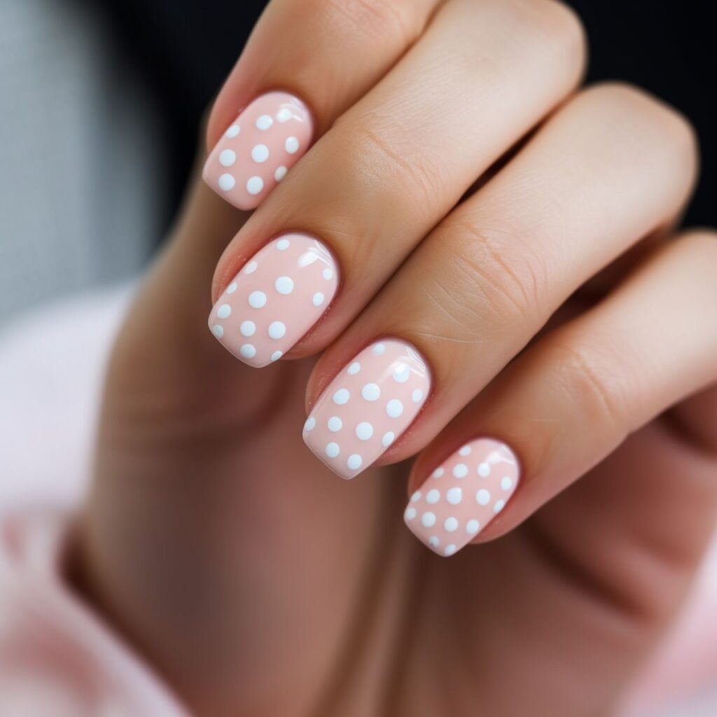 polka dot nail designs