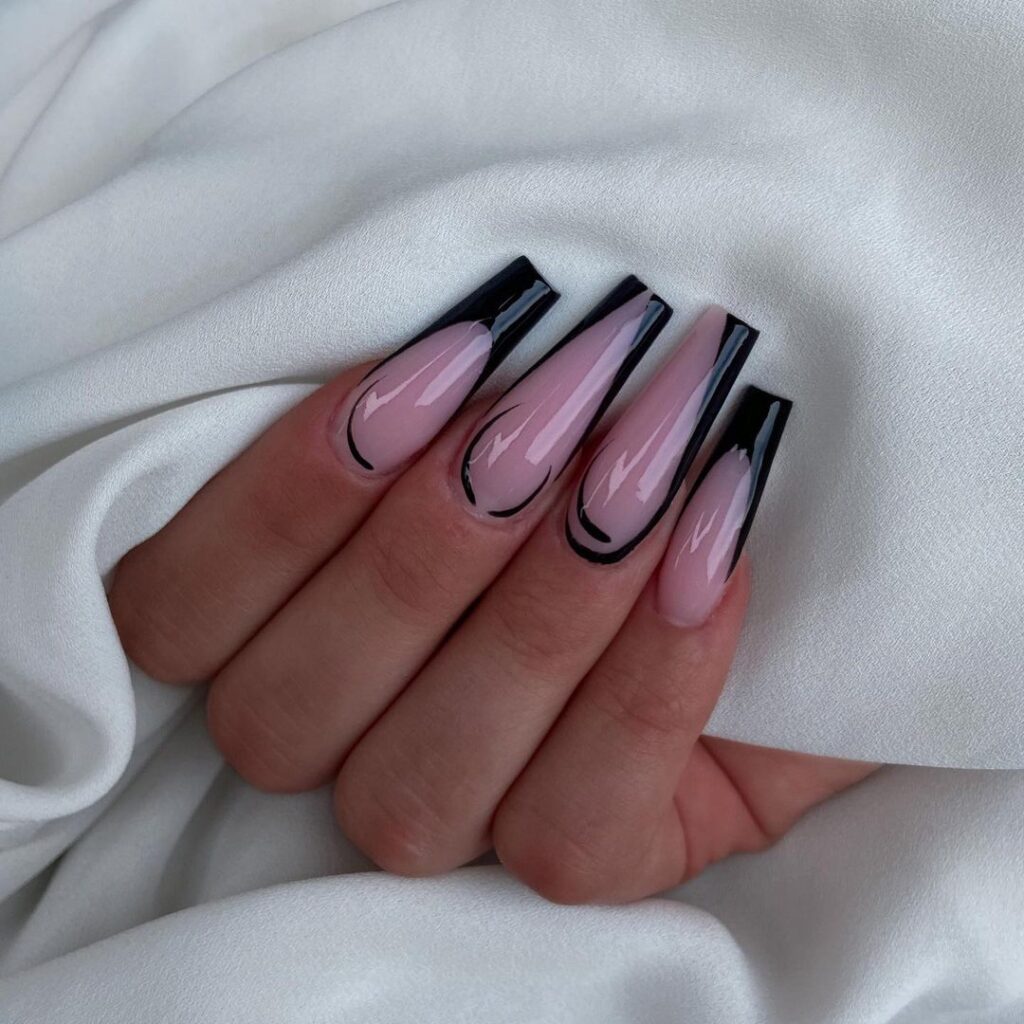 Black French Tip Nails