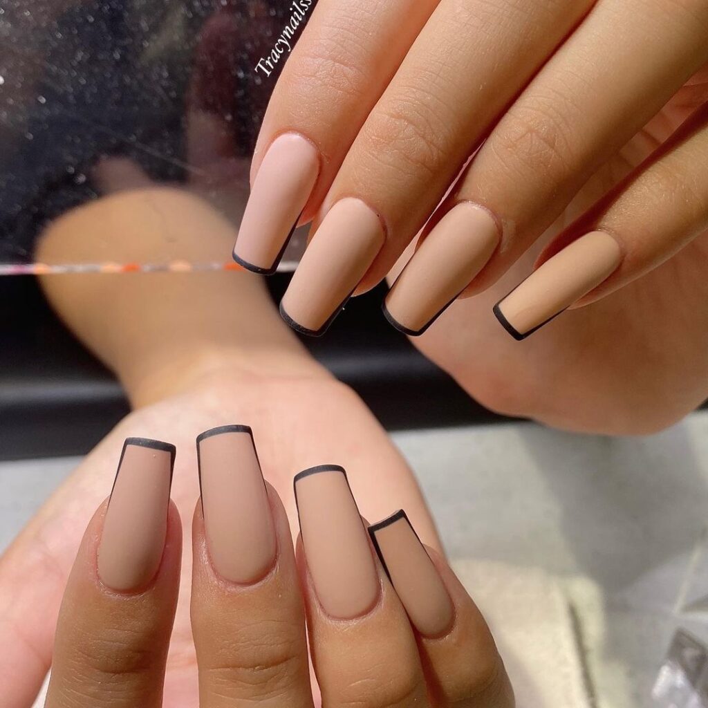 Black French Tip Nails