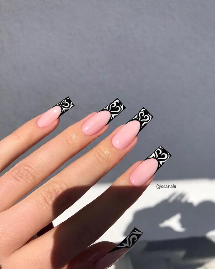 Pink French Tip Nails