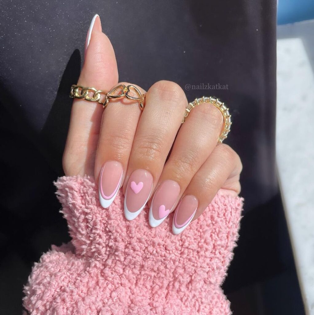 Pink French Tip Nails