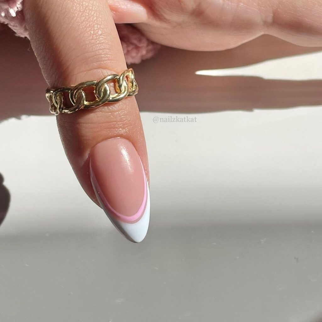 Pink French Tip Nails