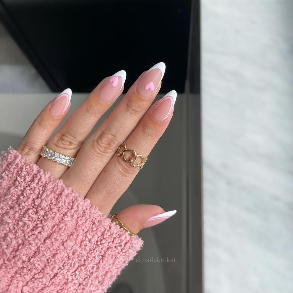 Pink French Tip Nails