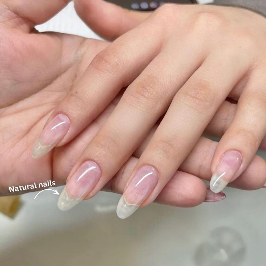 Pink French Tip Nails