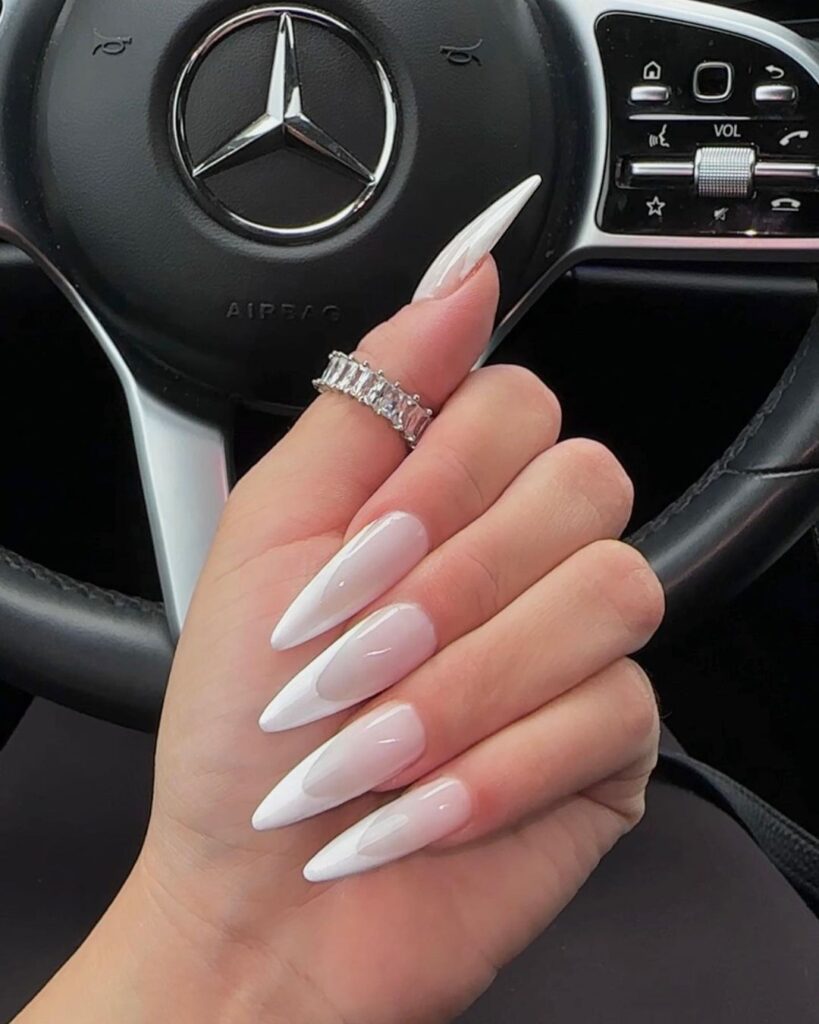 Pink French Tip Nails